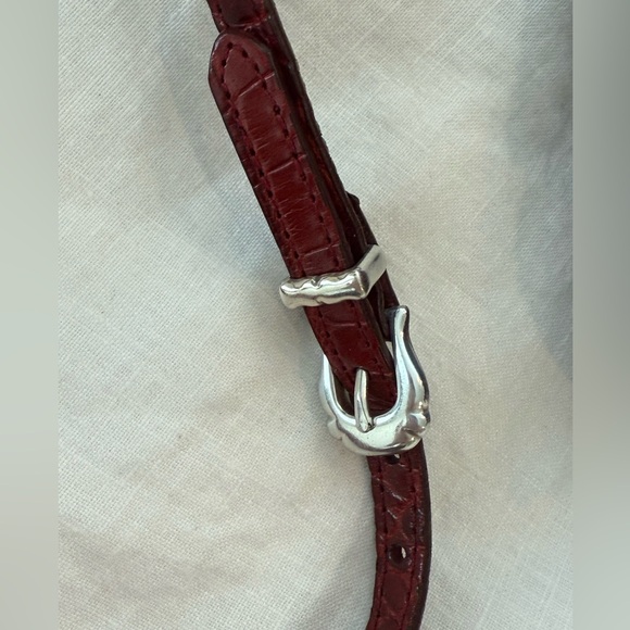 Brighton Burgundy Tri-Fold Crossbody Wallet Purse – Heart Mirror - Picture 11 of 11